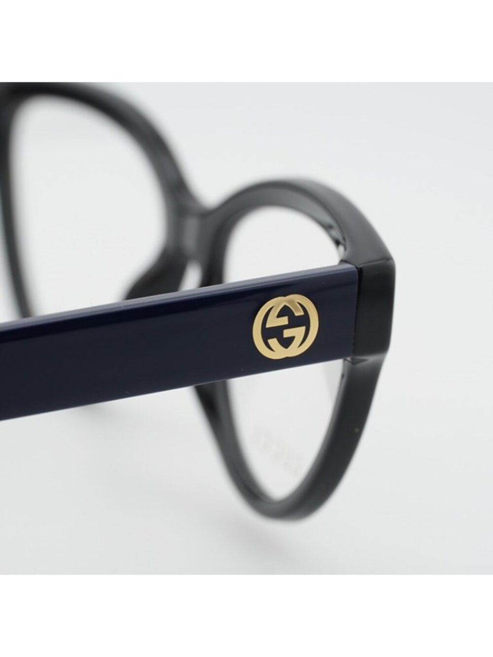 Gucci GG1581O 006 Eyeglasses Black/Blue 55mm Cat Eye Frame - Picture 7 of 12